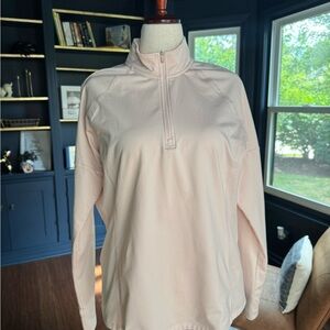 Adidas Women's Soft Pink Quarter-Zip Sweatshirt